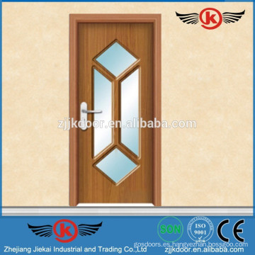 JK-P9219 pvc marrón ventanas y puertas / puerta de baño de fibra de vidrio